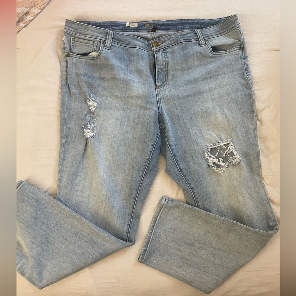 Kut from the Kloth Slouchy Boyfriend Distressed Jeans